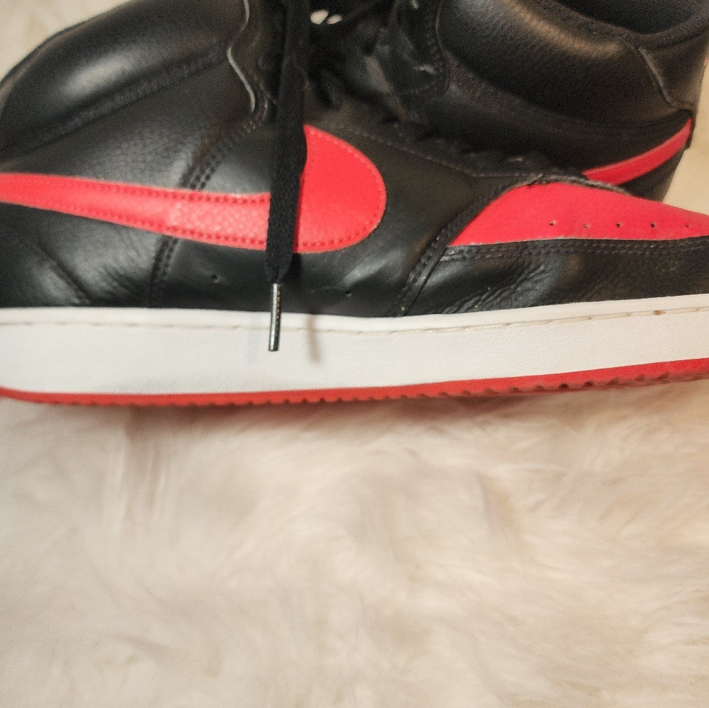 Nike Court Vision Mid Black Red Size 11 - Picture 5 of 9